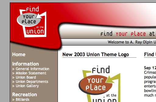 A. Ray Olpin Union website thumbnail